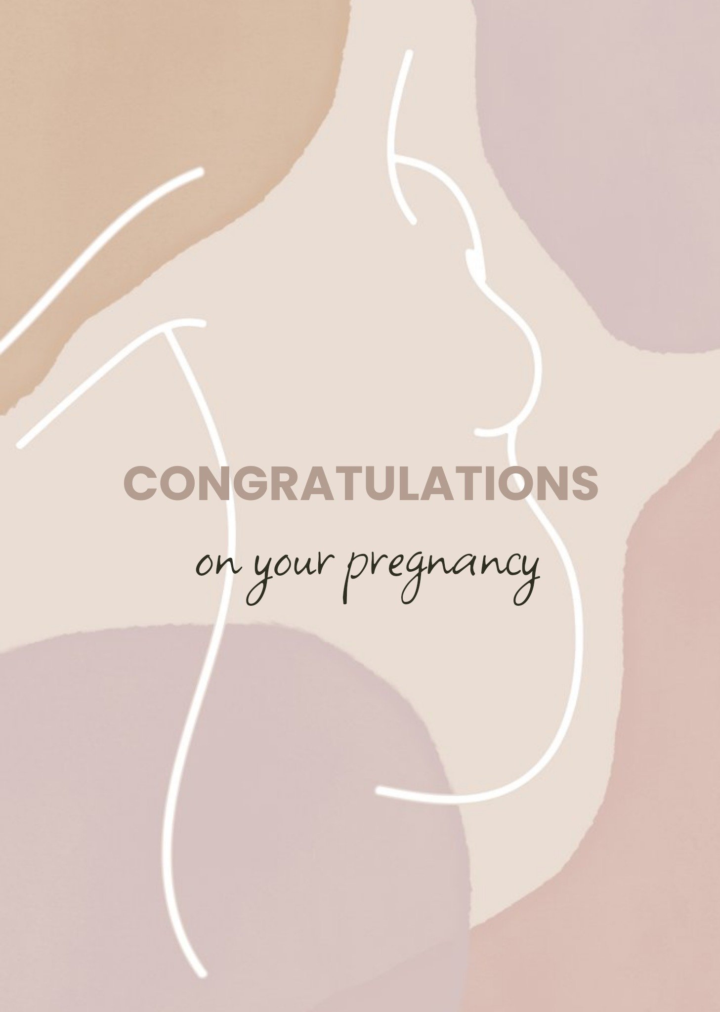 Moonpig Abstract Illustration Congratulations Pregnancy Friend Card