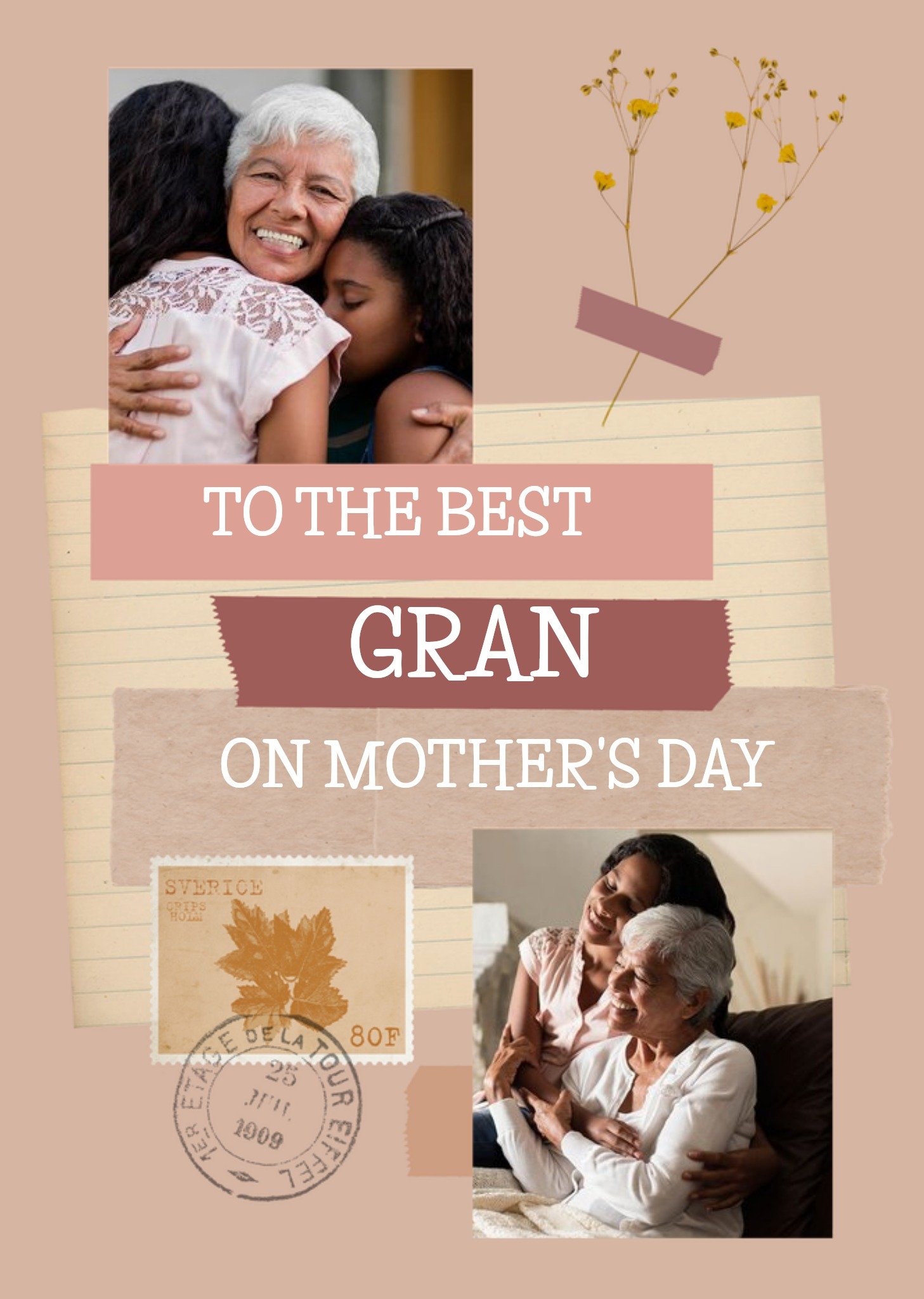 Moonpig To The Best Gran Instant Photo Personalised Mother's Day Card