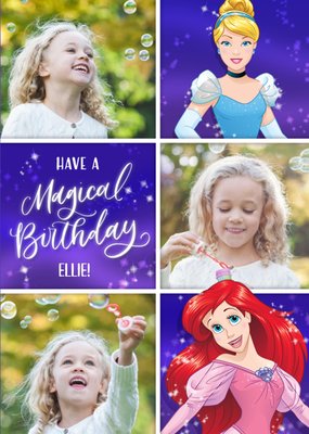 Disney Princess Photo Upload Birthday Card