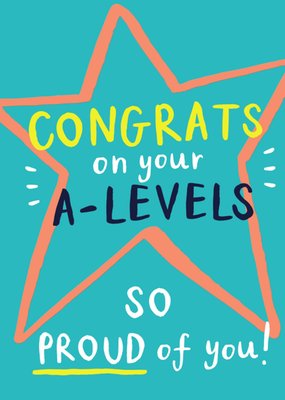 Congrats On Your A-Levels Typographic Card
