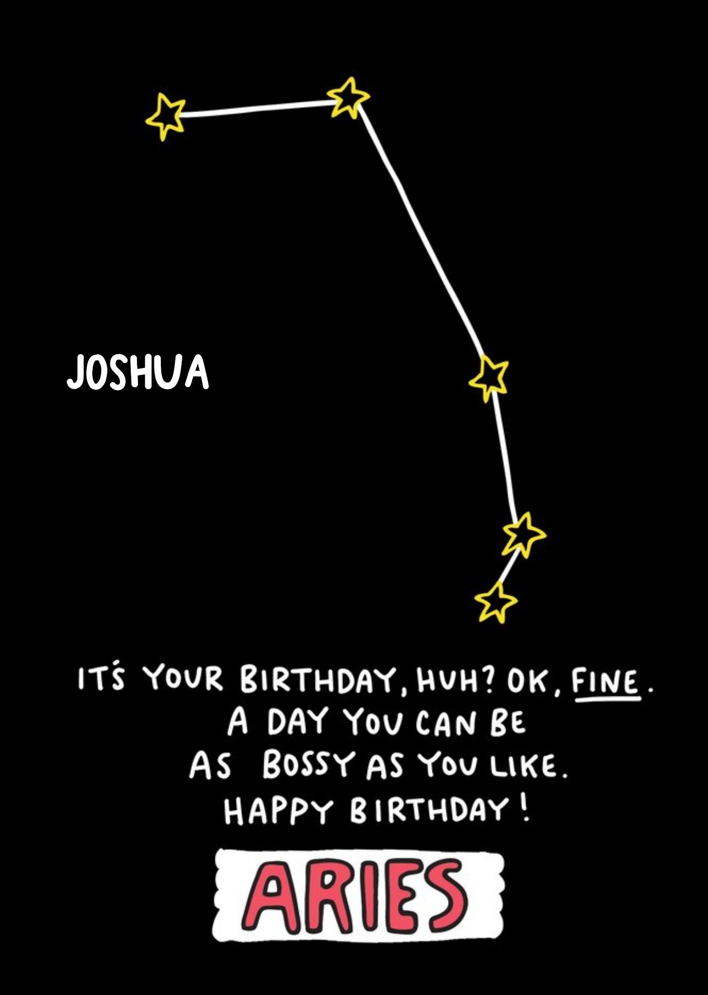 Moonpig Angela Chick Aries Birthday Card