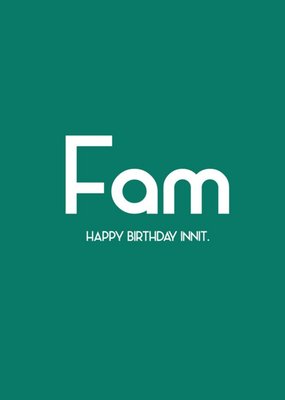 Streetgreets Modern Retro Typographic Birthday Family Slang Card