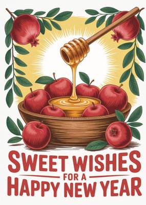 Sweet Wishes For A Happy New Year Card