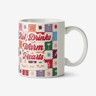 Hot Drinks Warm Hearts Photo Upload Christmas Mug