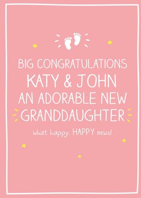 New baby girl congratulations card