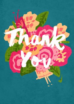 Cute Thank You Floral Card