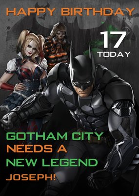 DC Batman Arkham Knight 17 Today Birthday Card