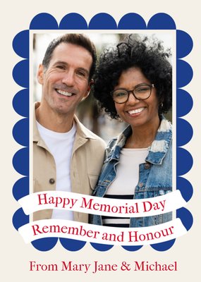 Happy Memorial Day Photo Upload Card