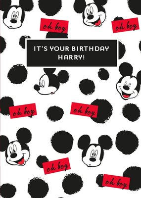 Mickey Mouse Birthday Card