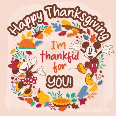 Disney Happy Thanksgiving Card