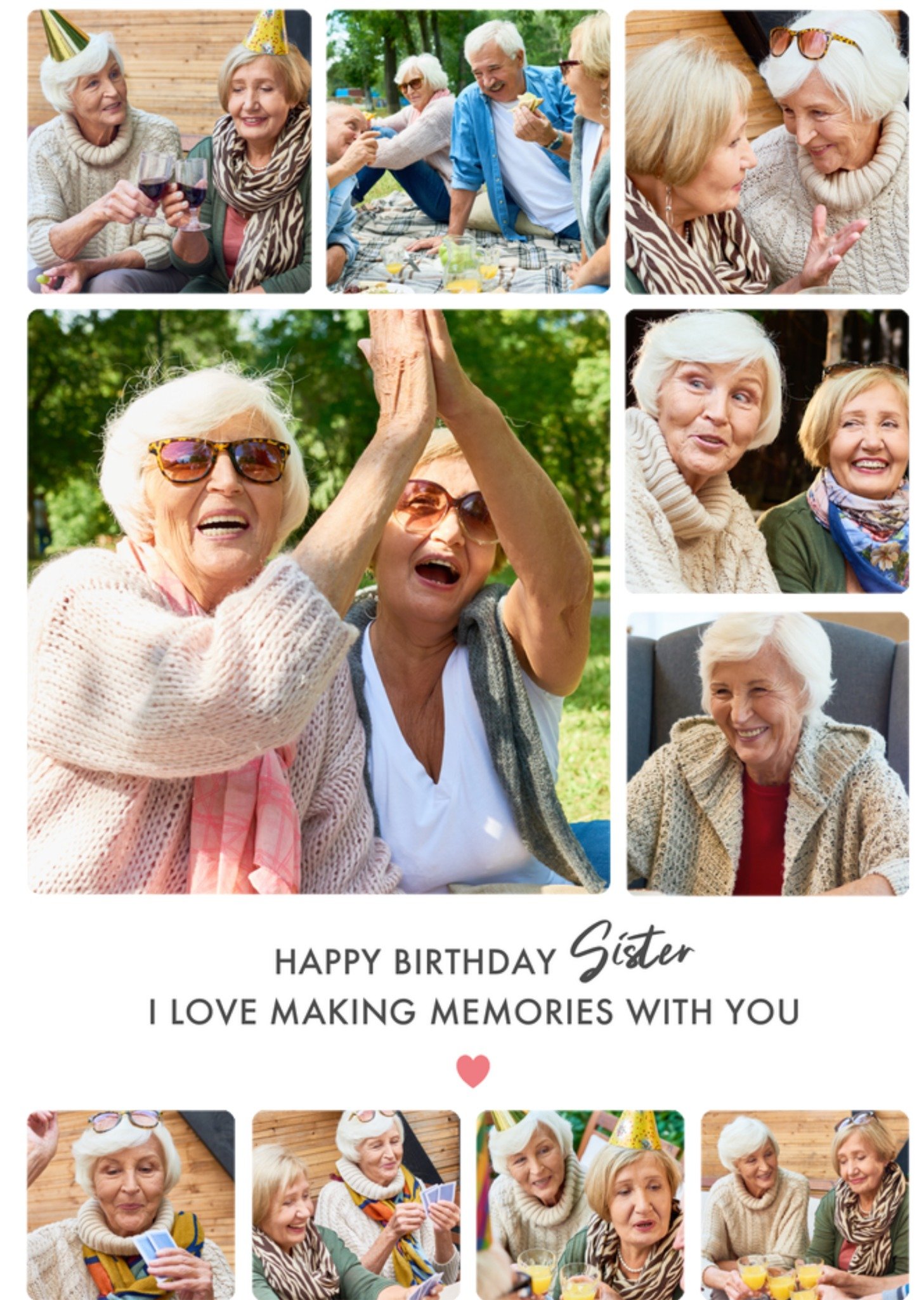 Moonpig Sister Making Memories Photo Upload Birthday Card