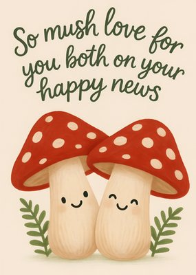 So Mush Love For You Both Typography Card