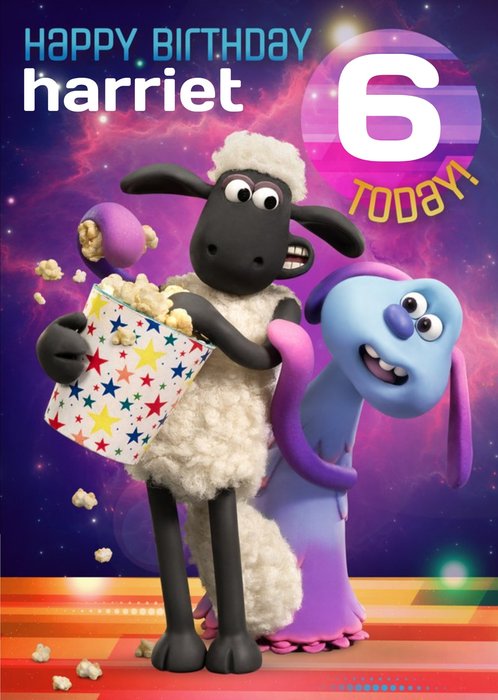 Farmageddon Shaun the sheep  your 6 today Happy Birthday card