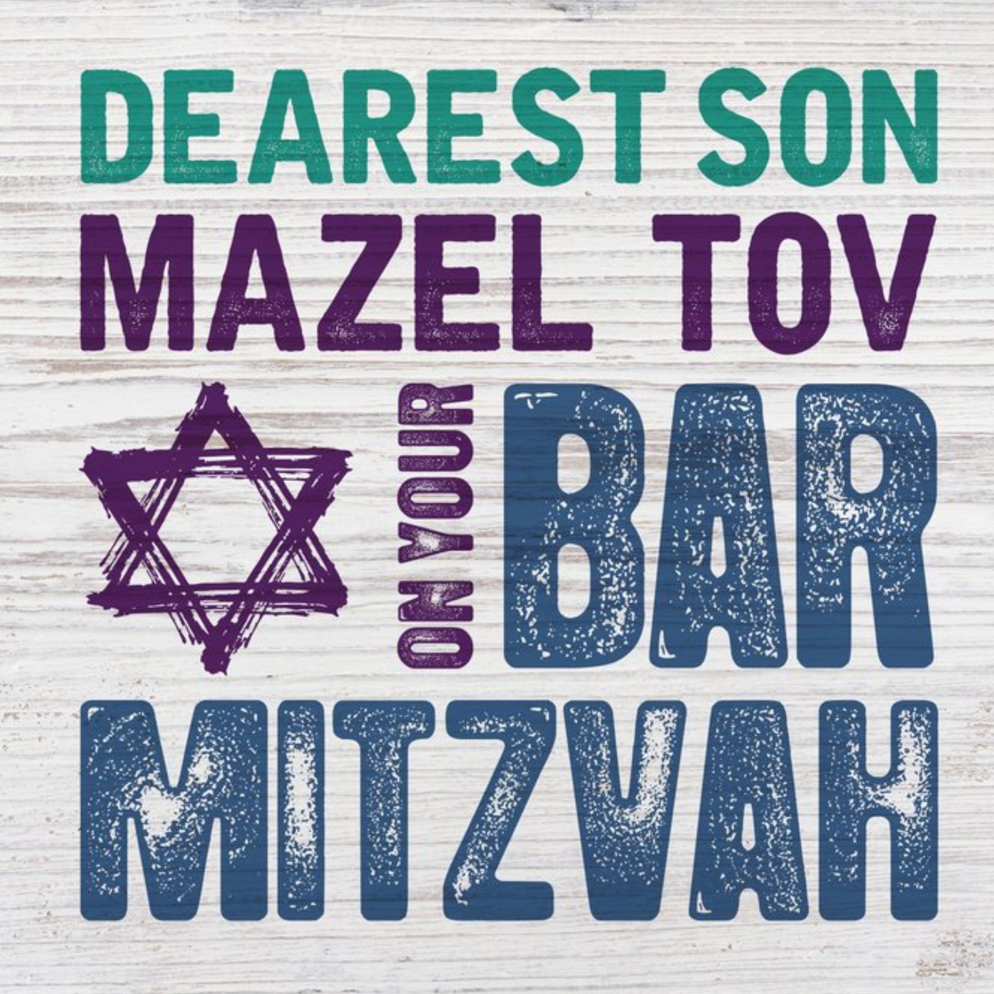 Moonpig Dearest Son Mazel Tov On Your Bar Mitzvah Card