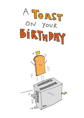 A Toast On Your Birthday Funny Card