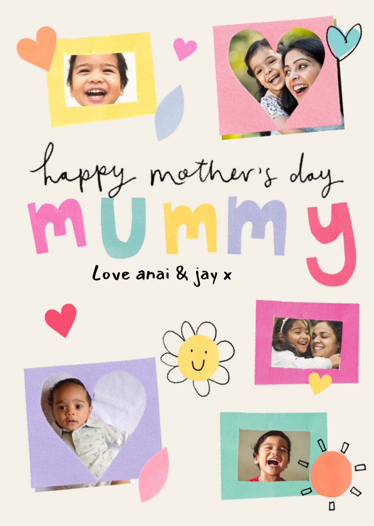 Moonpig Multi Photo Upload Mother's Day Mummy Card
