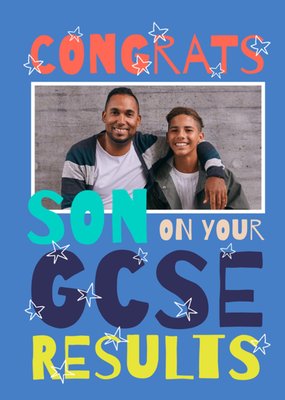 Congrats Son On Your GCSE Results Photo Upload Card