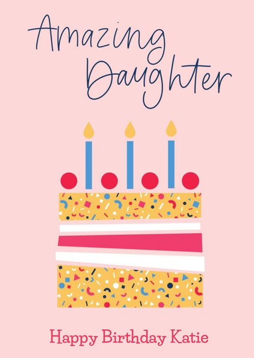 Scatterbrain Letters by Julia Cake Daughter Birthday Card