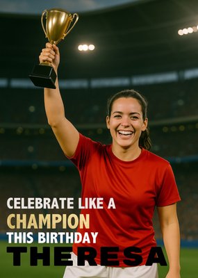 Celebrate Like A Champion This Birthday Footballer Face Swap Card