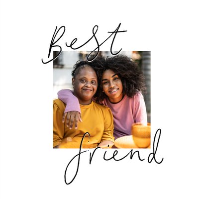 Best Friend Minimal Photo Upload Birthday Card