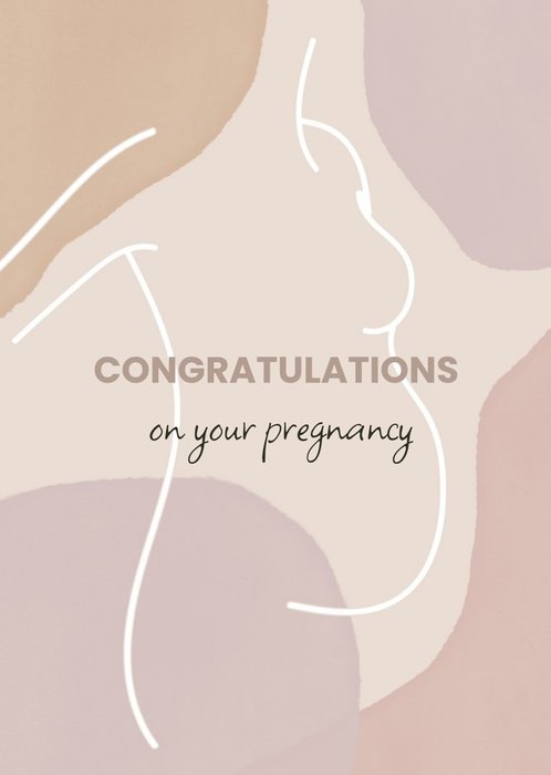 Abstract Illustration Congratulations Pregnancy Friend Card