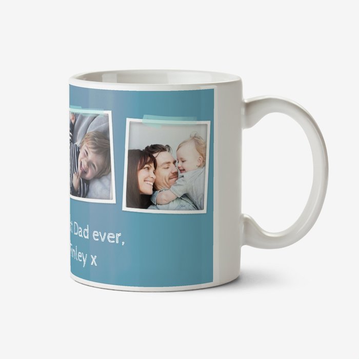 Blue Photo Upload Personalised Mug