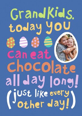 Grandkids Photo Upload Easter Card