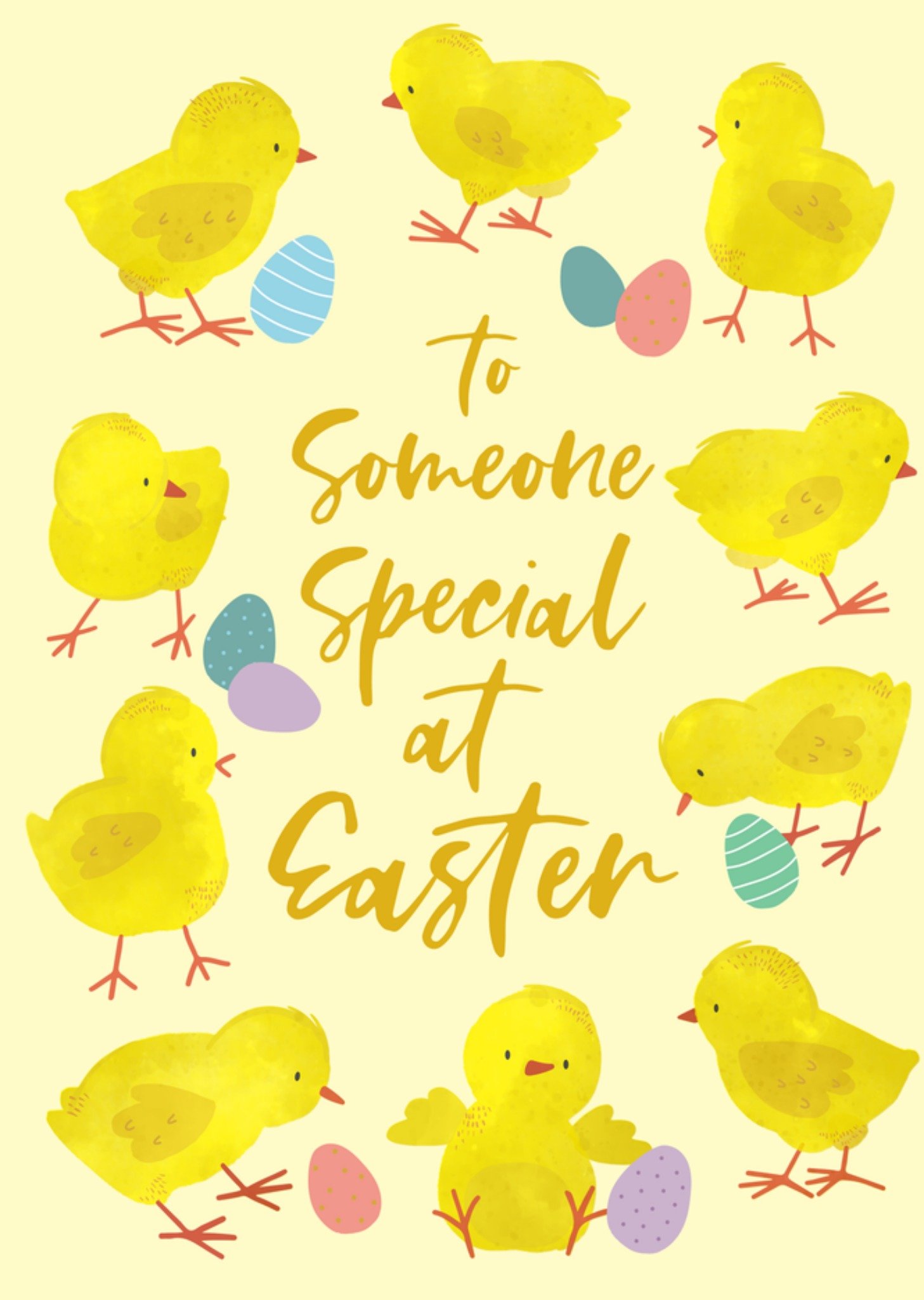 Moonpig Cute Yellow Chicks Someone Special Easter Card