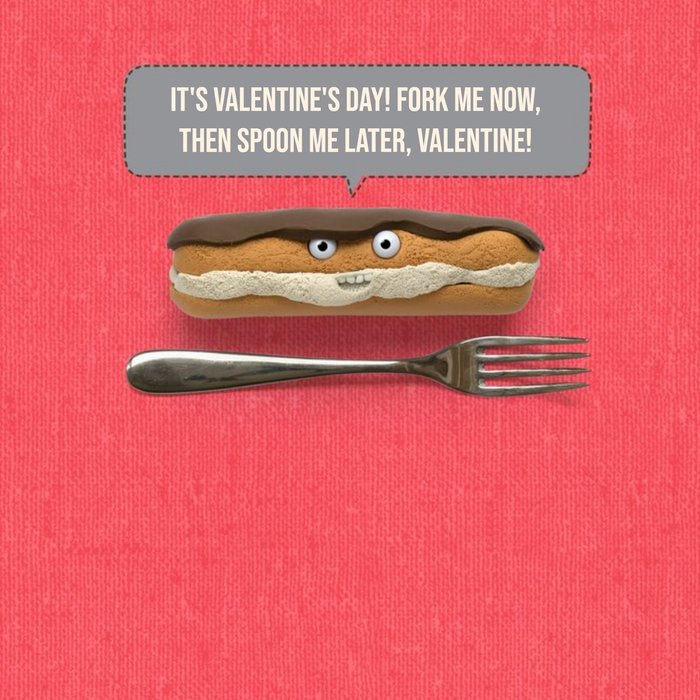 Spoon Me Later Funny Personalised Happy Valentine's Day Card