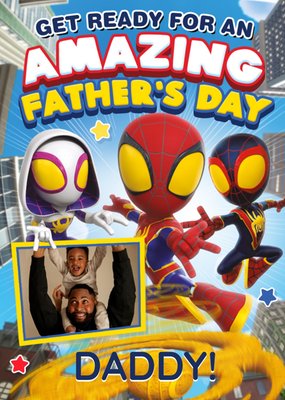 Spidey And His Amazing Friends Photo Upload Father's Day Card