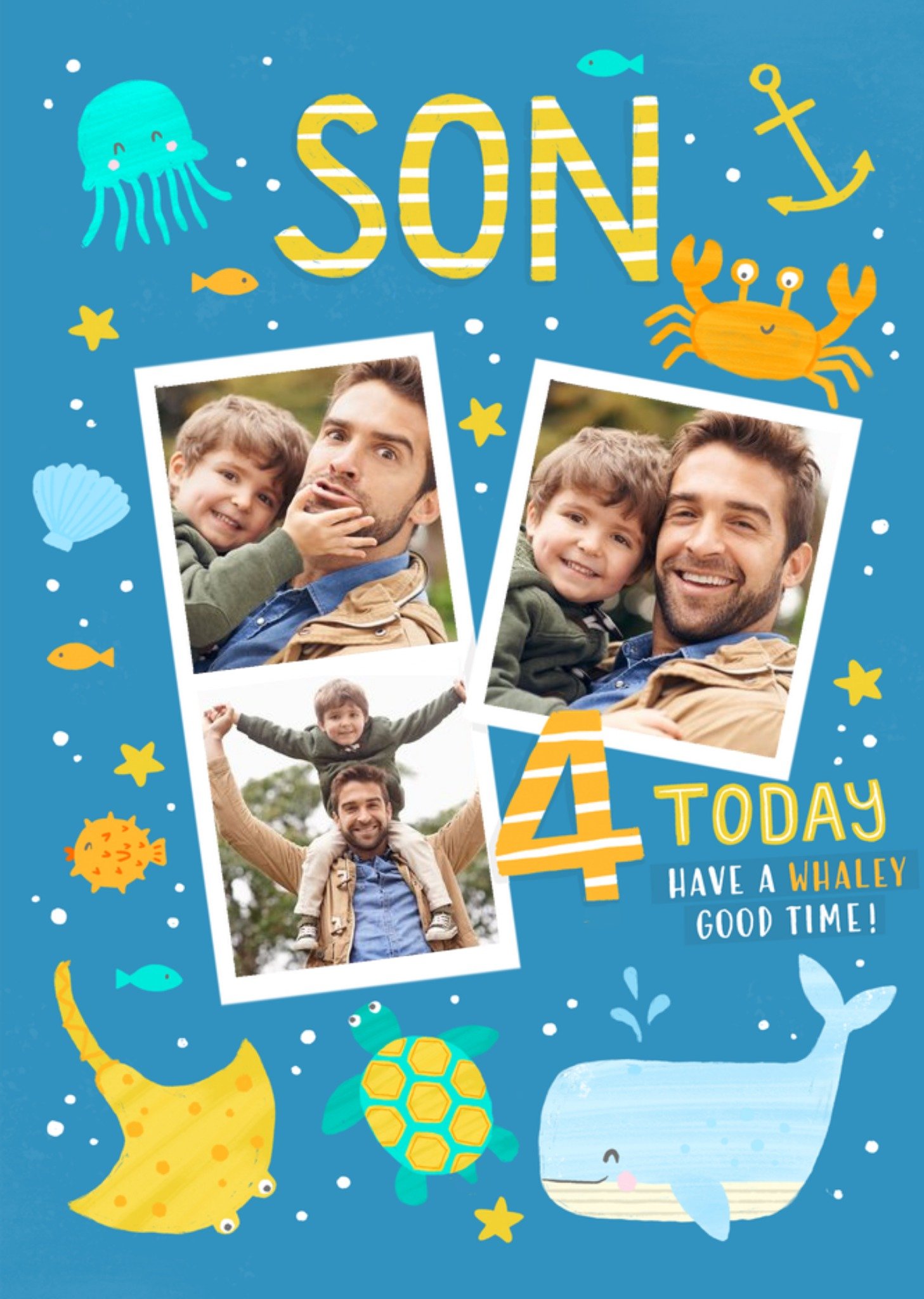 Moonpig Under The Sea 4 Today Photo Upload Birthday Card