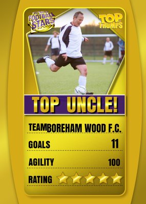 Top Trumps Top Uncle Photo Upload Birthday Card