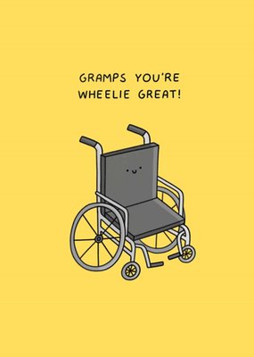 Scribbler Gramps You're Wheelie Great Illustrated Wheelchair Birthday Card