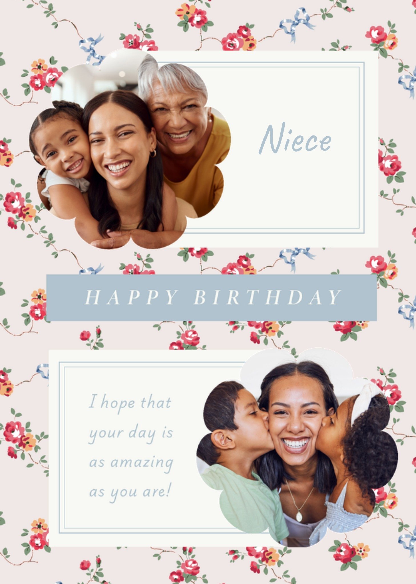 Cath Kidston Niece Photo Upload Happy Birthday Card