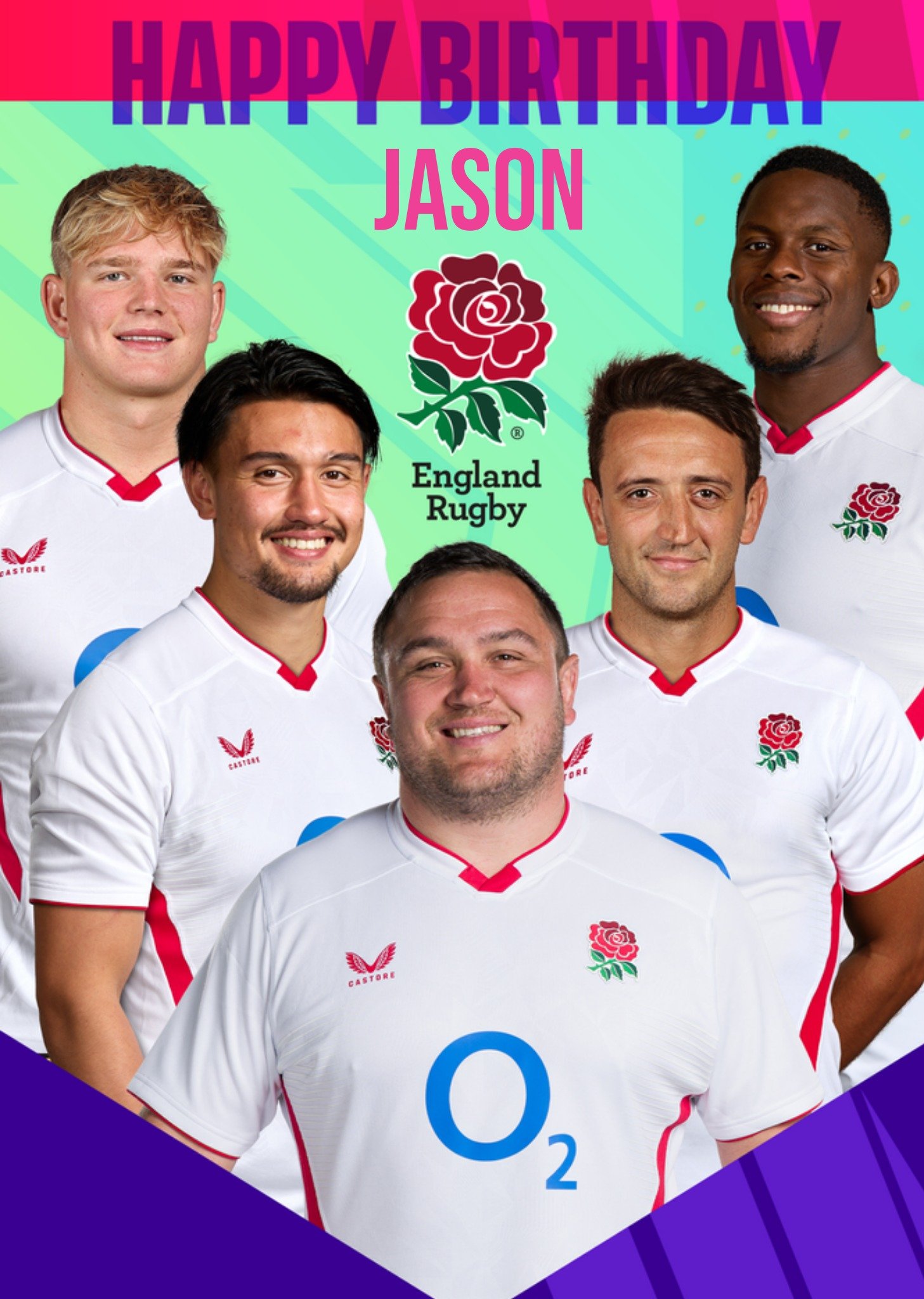Moonpig England Rugby Team Players Birthday Card