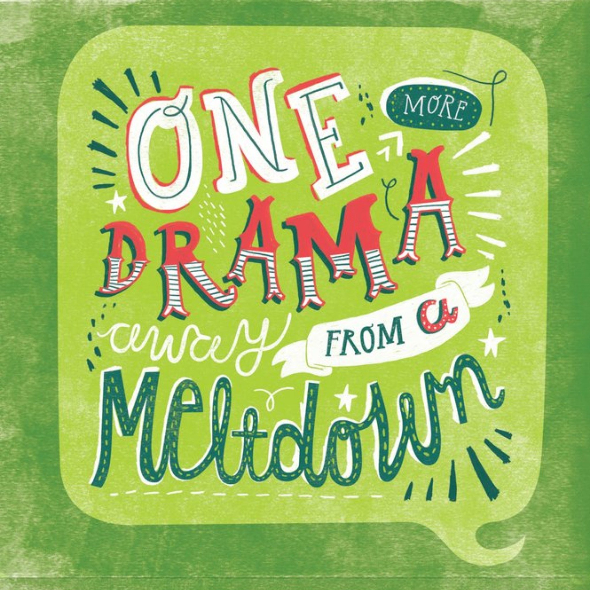 Moonpig Quick Card - Just A Note - Drama - Meltdown