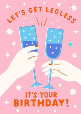 Lisa Koesterke Illustrated Champagne Glasses Birthday Card