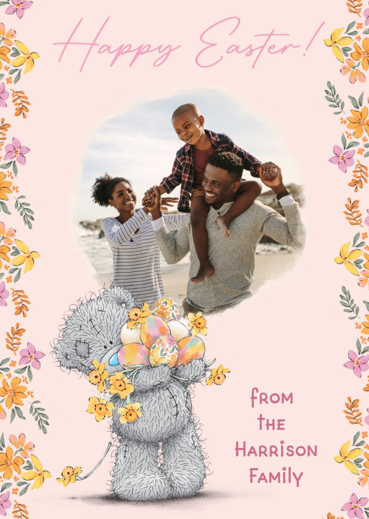Moonpig Tatty Teddy Photo Upload Happy Easter Card