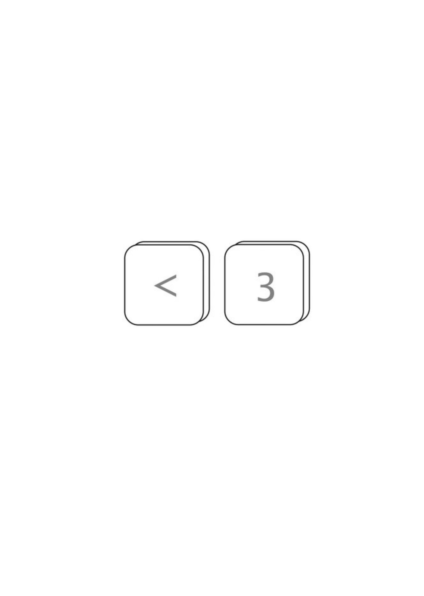 Moonpig Keyboard Heart You Card
