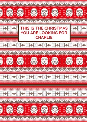Disney Star Wars Storm Trooper Christmas Card
