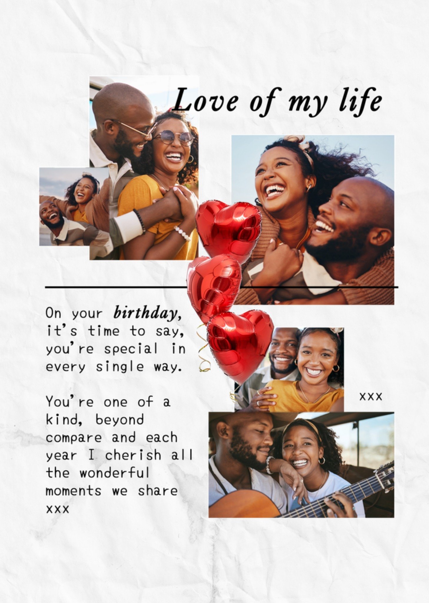 Moonpig Love Of My Life Photo Upload Birthday Card