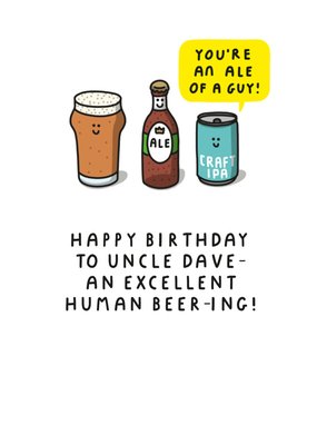 Your An Ale Of A Guy Birthday Card