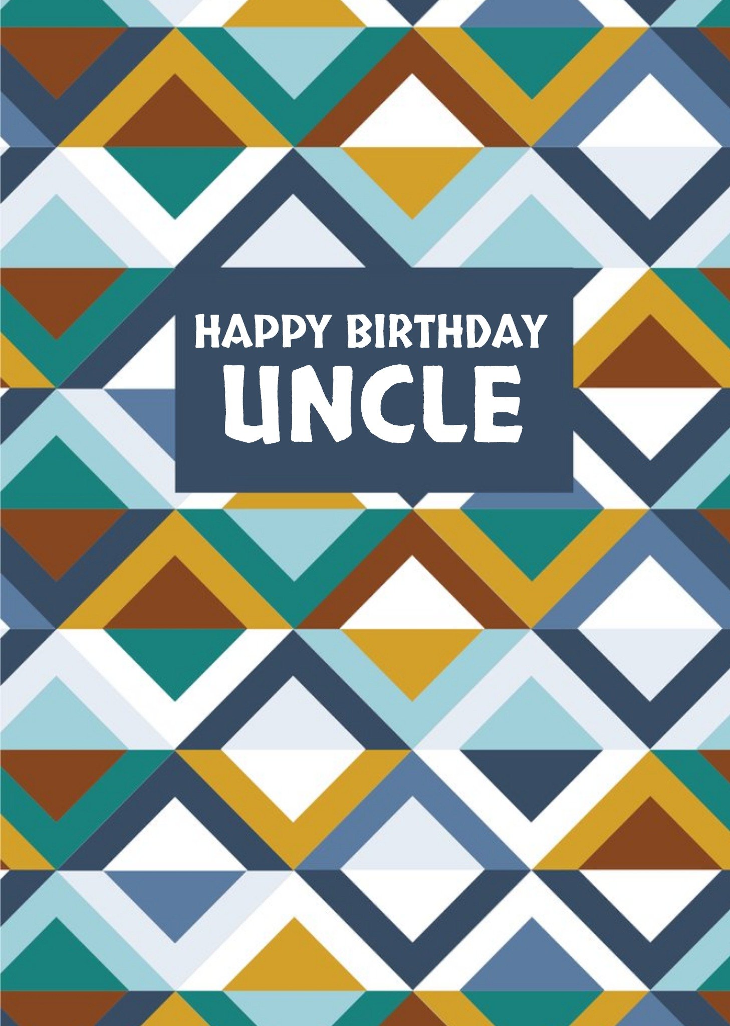Moonpig Uncle Geometric Birthday Card