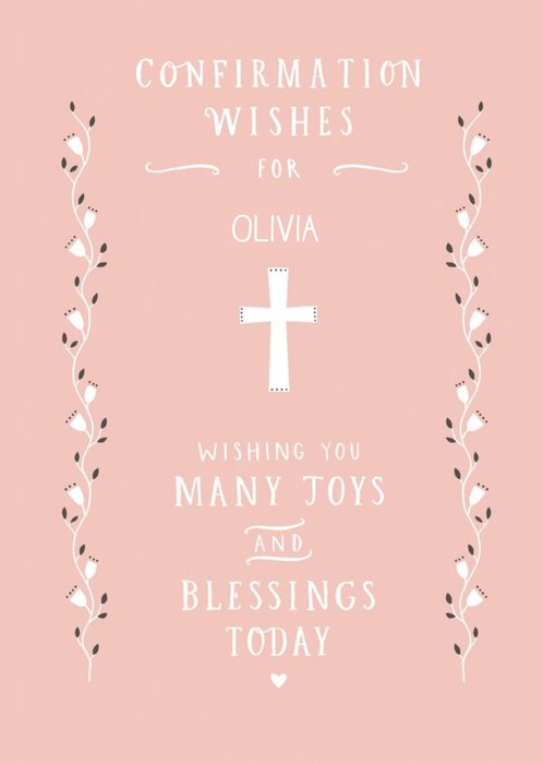 GUK Typographic Cross Blessings Confirmation Card