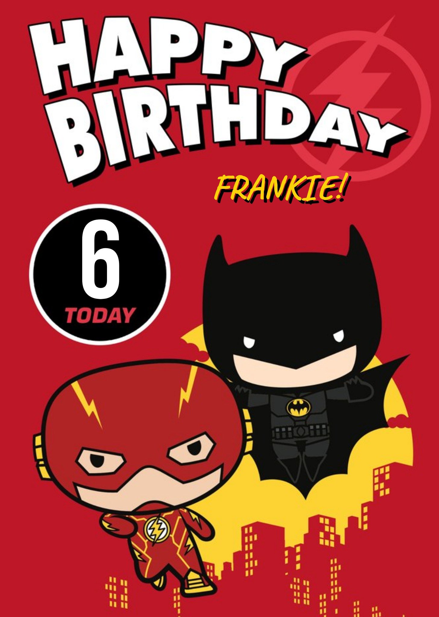 Batman The Flash Movie Cartoon 6 Today Birthday Card By Warner Brothers