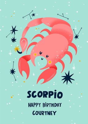 Star Sign Scorpio Birthday Card