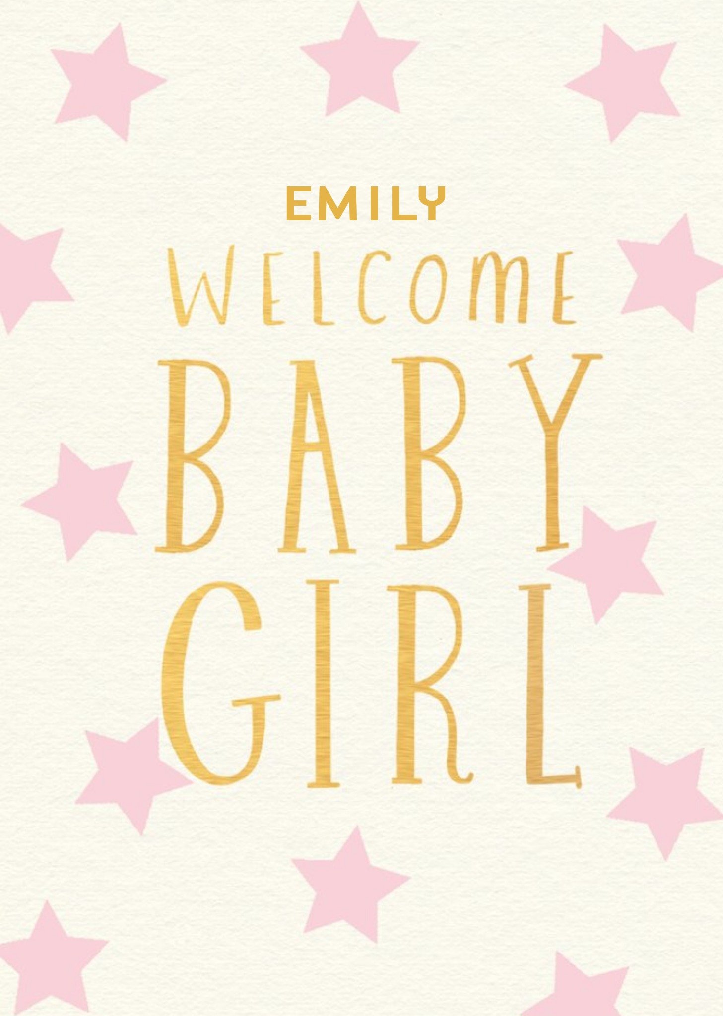 Moonpig Welcome Baby Girl New Baby Card