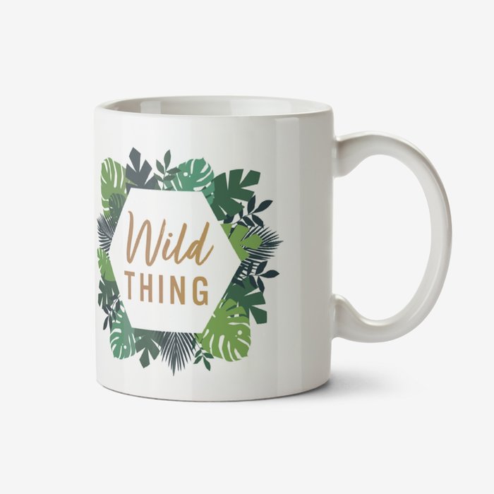 Tropical leaves Wild Thing Photo Upload Mug