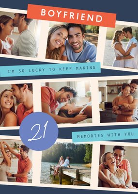 Boyfriend Photo Upload 21st Birthday Card