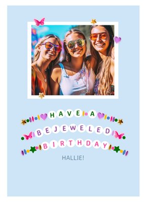 Have A Bejeweled Birthday Photo Upload Card